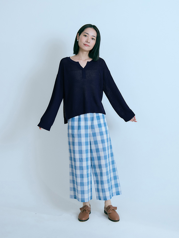 春眠谷口針織長袖罩衫-夜遊曲