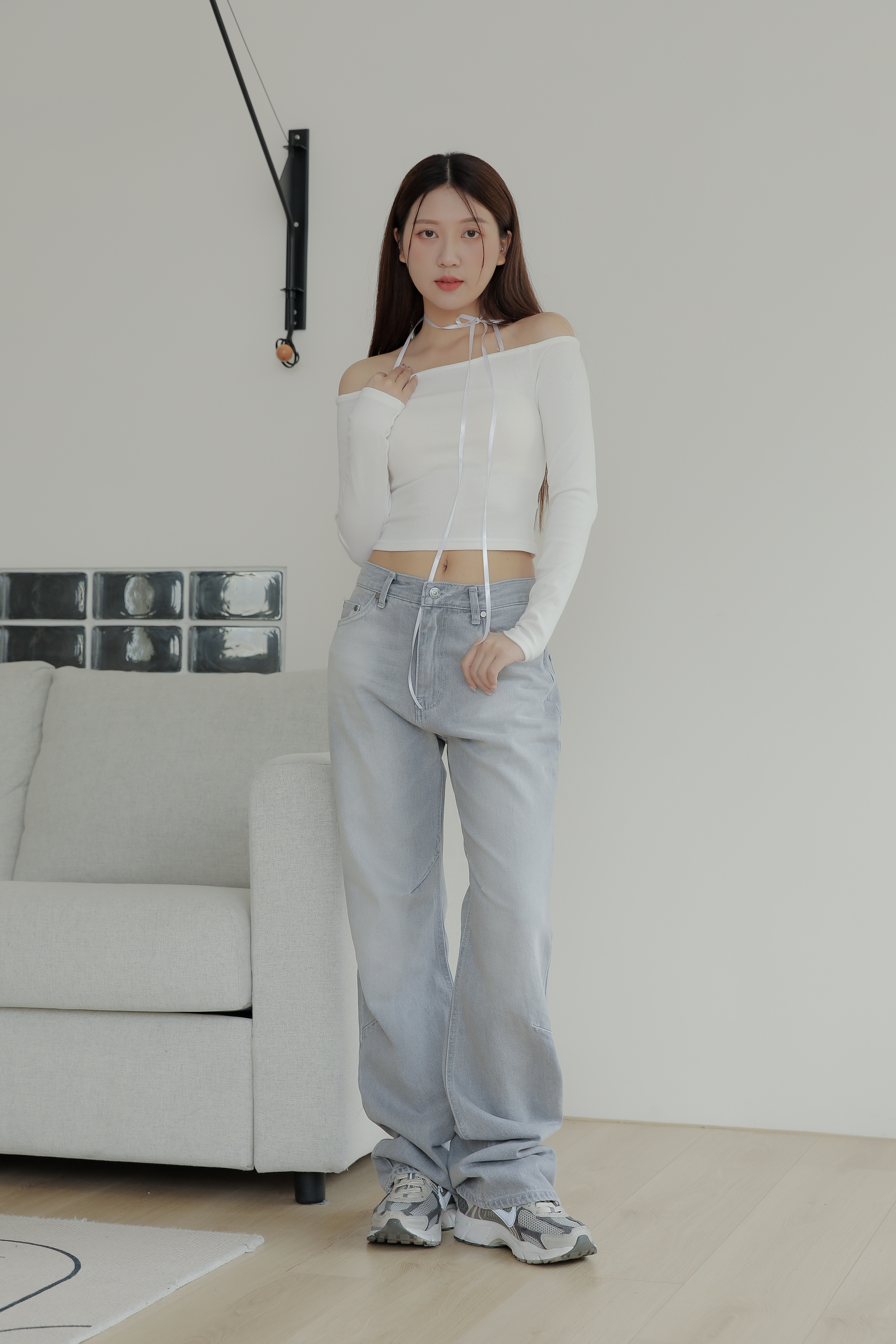 Boot Cut Grey Wash Jeans #牛仔褲