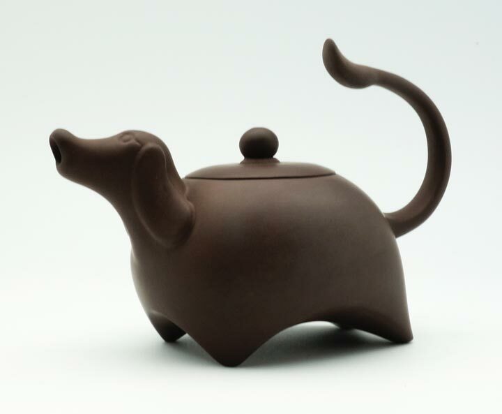 鹿港窯禮品館│意象十二生肖【狗來富】 紫砂泥