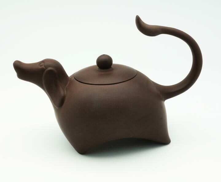 鹿港窯禮品館│意象十二生肖【狗來富】 紫砂泥