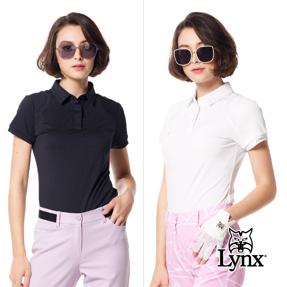 【Lynx Golf】合身版日本素材抗菌除臭後背立體凸印POLO衫/高爾夫球衫