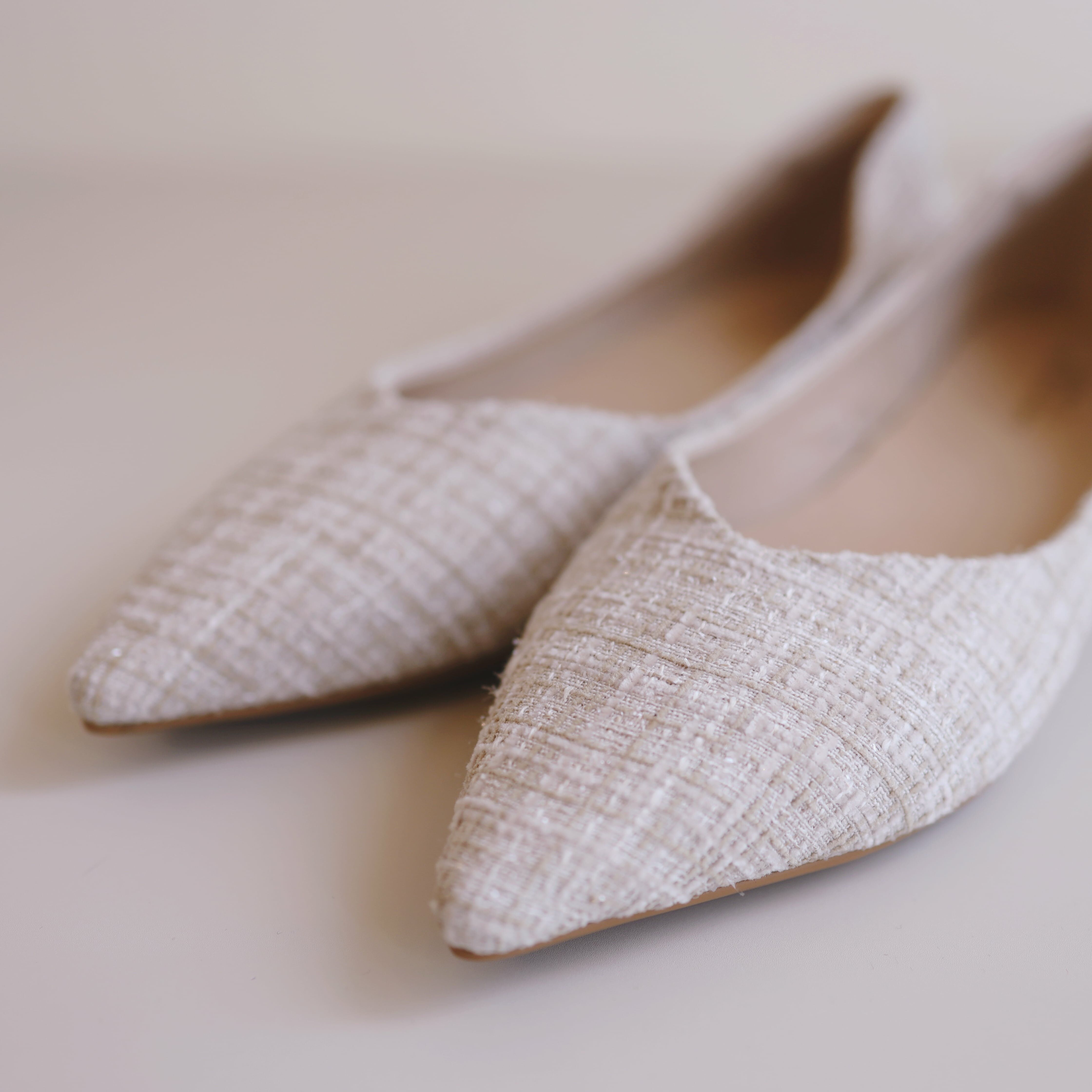 (預訂) SS2151 Tweed Pointed Flats