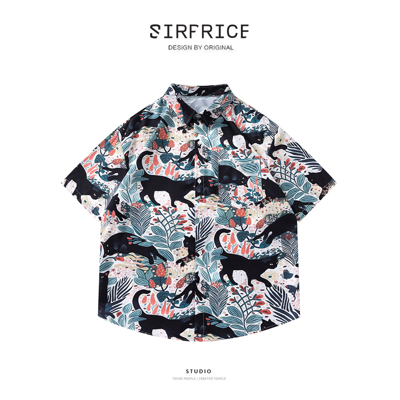 花襯衫 黑貓喵喵