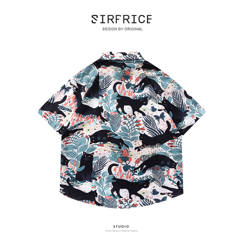 花襯衫 黑貓喵喵