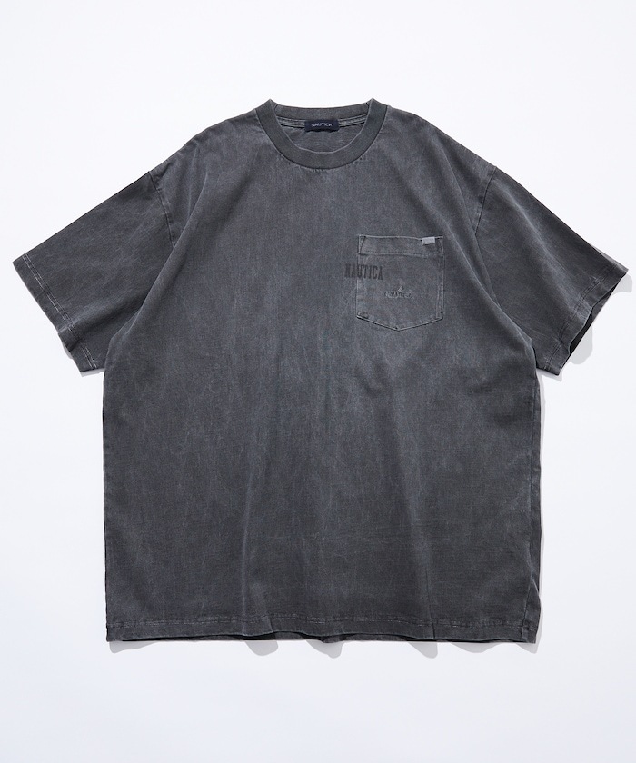 2024SS NAUTICA PIGMENT DYED HIDDEN LOGO PKT TEE POCKET 水洗 口袋 字體 短T 現貨
