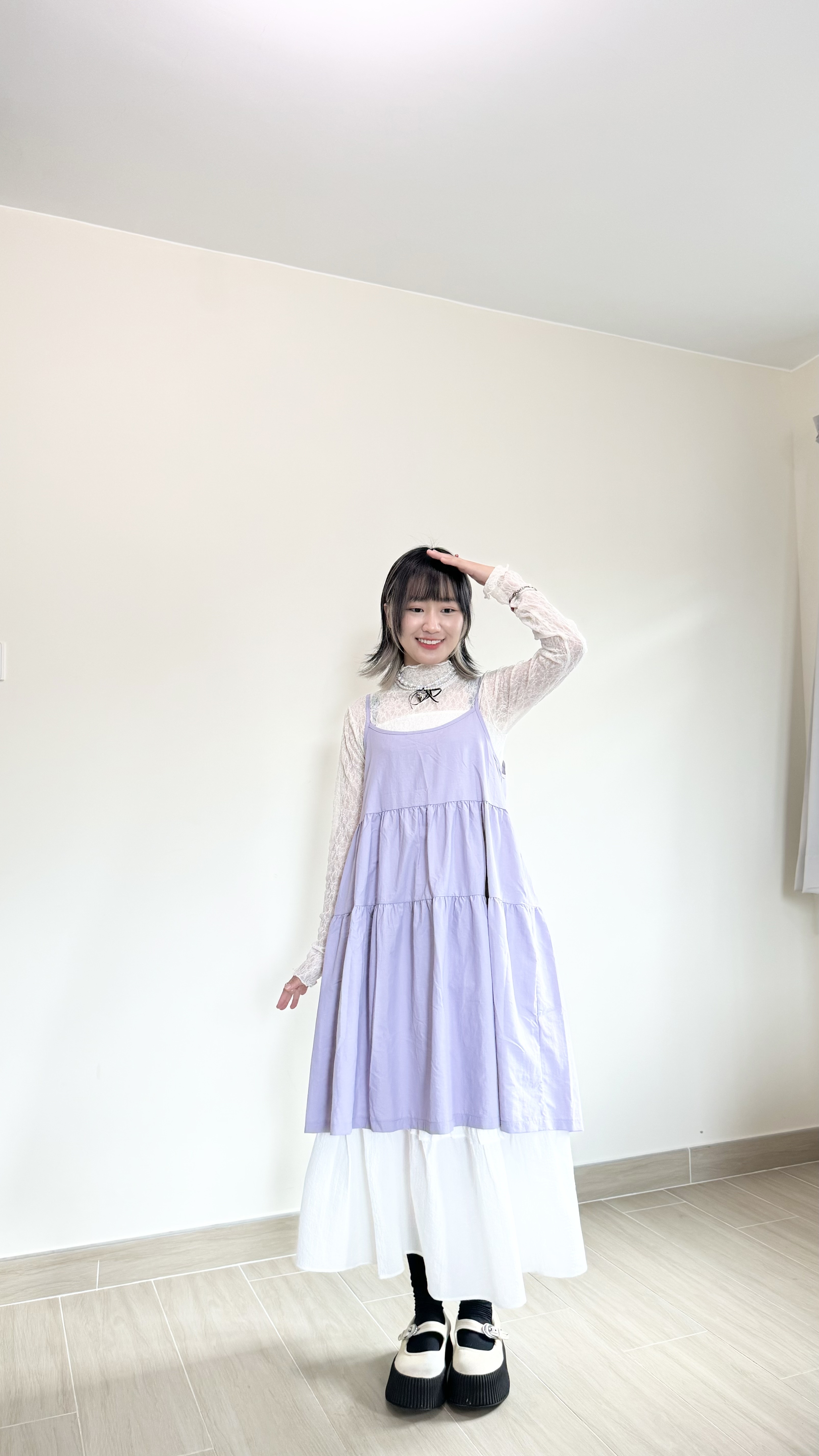 SALE　[兩色入]Vol.94 索索料吊帶後短OPS( Purple ) 現貨