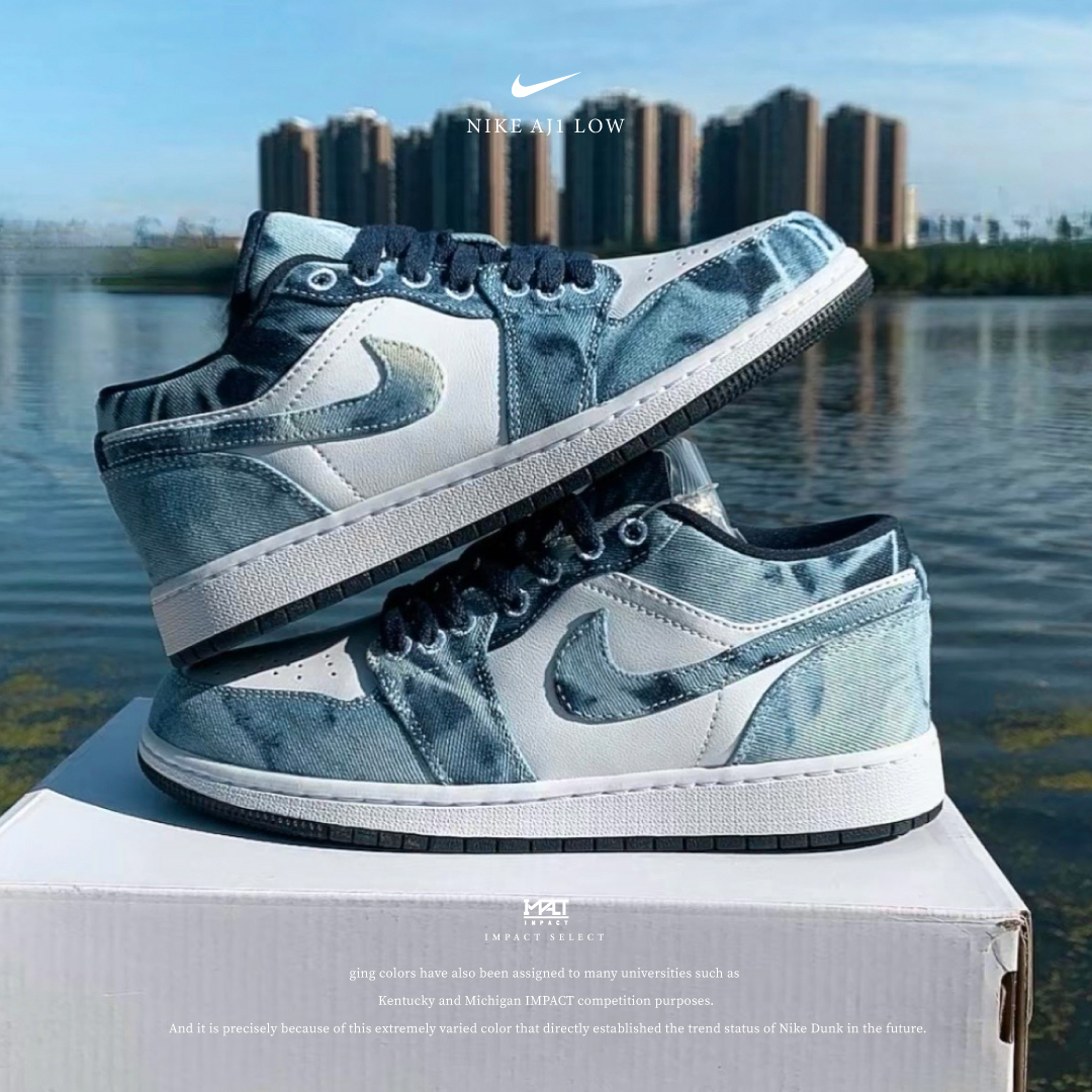 Nike Aj1 Low 水洗丹寧 青花瓷配色 CZ8455-100