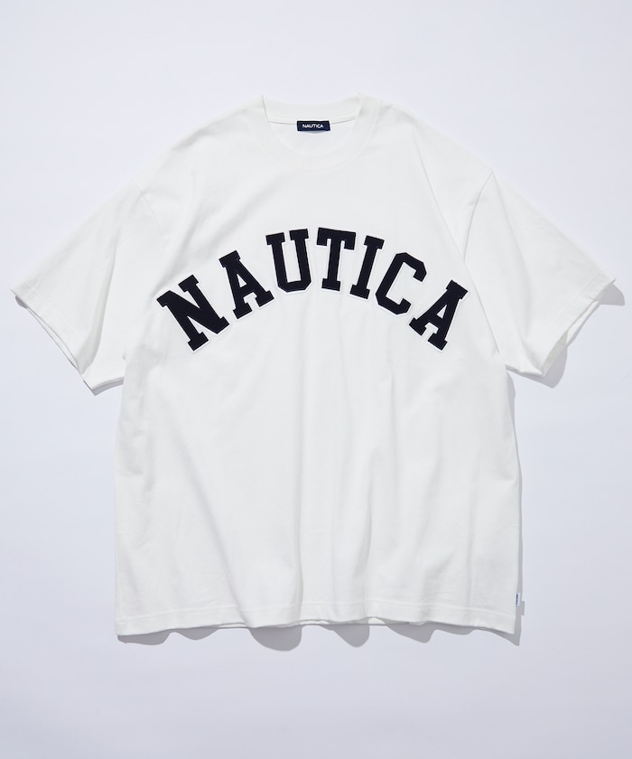 NAUTICA ARCH Logo S/S Tee 貼布 寬鬆 基本款 短T 短袖 大LOGO 現貨