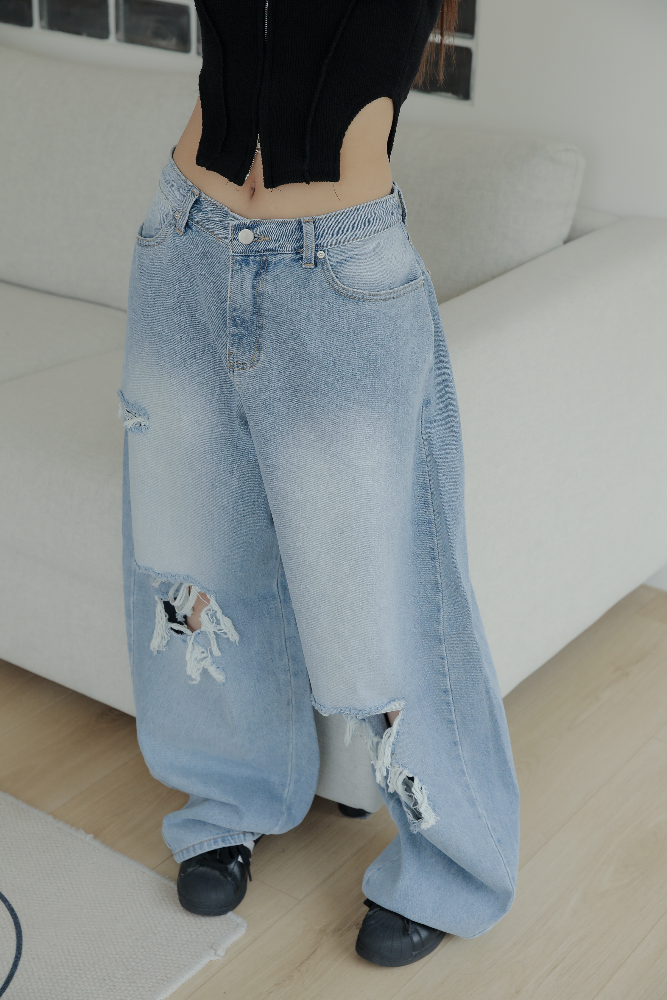 Damage Denim Pants #牛仔褲