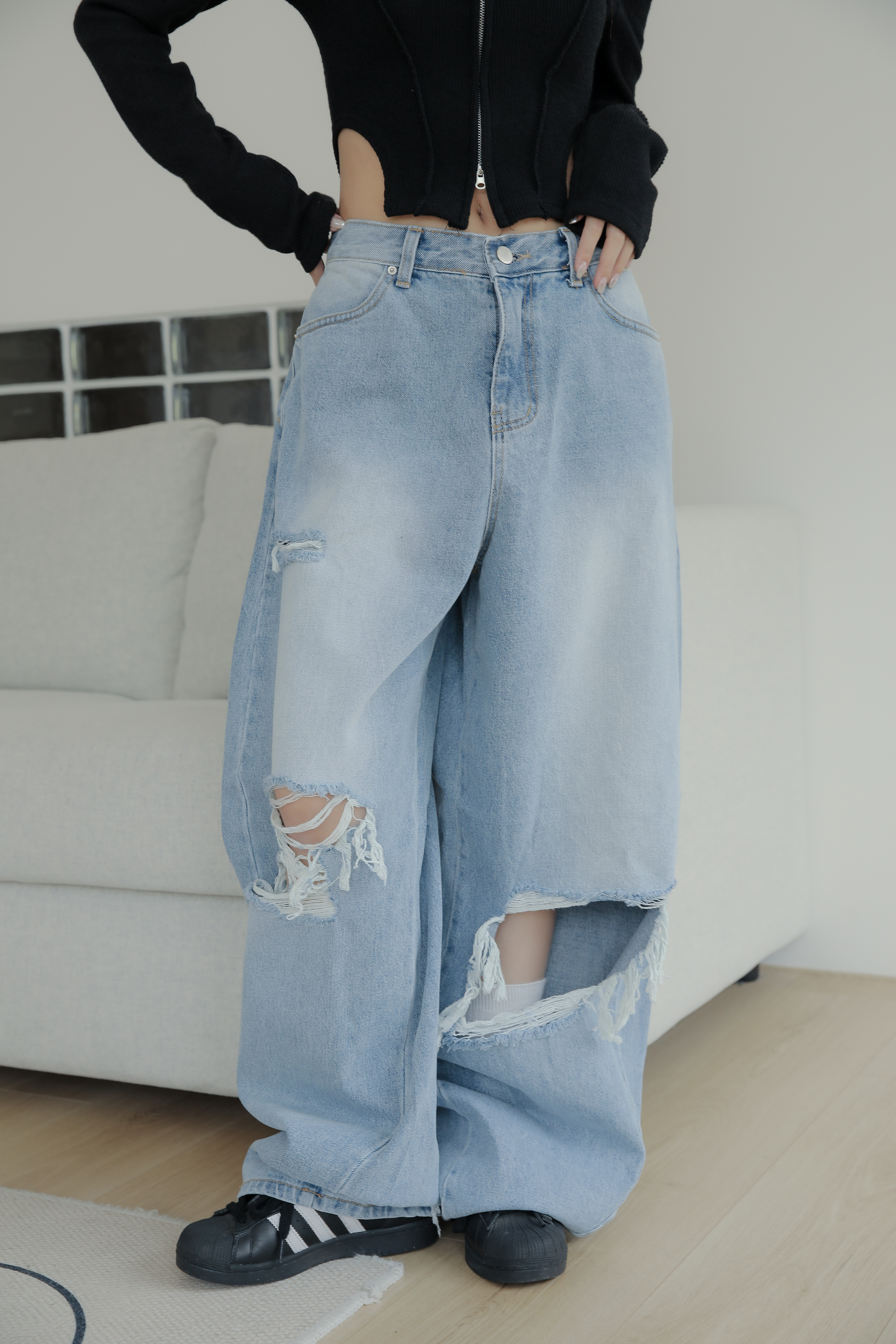 Damage Denim Pants #牛仔褲