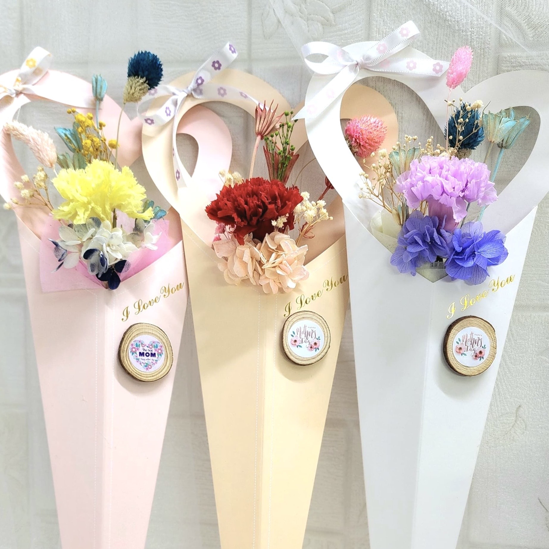 母親節心型紙套花 (MP04)