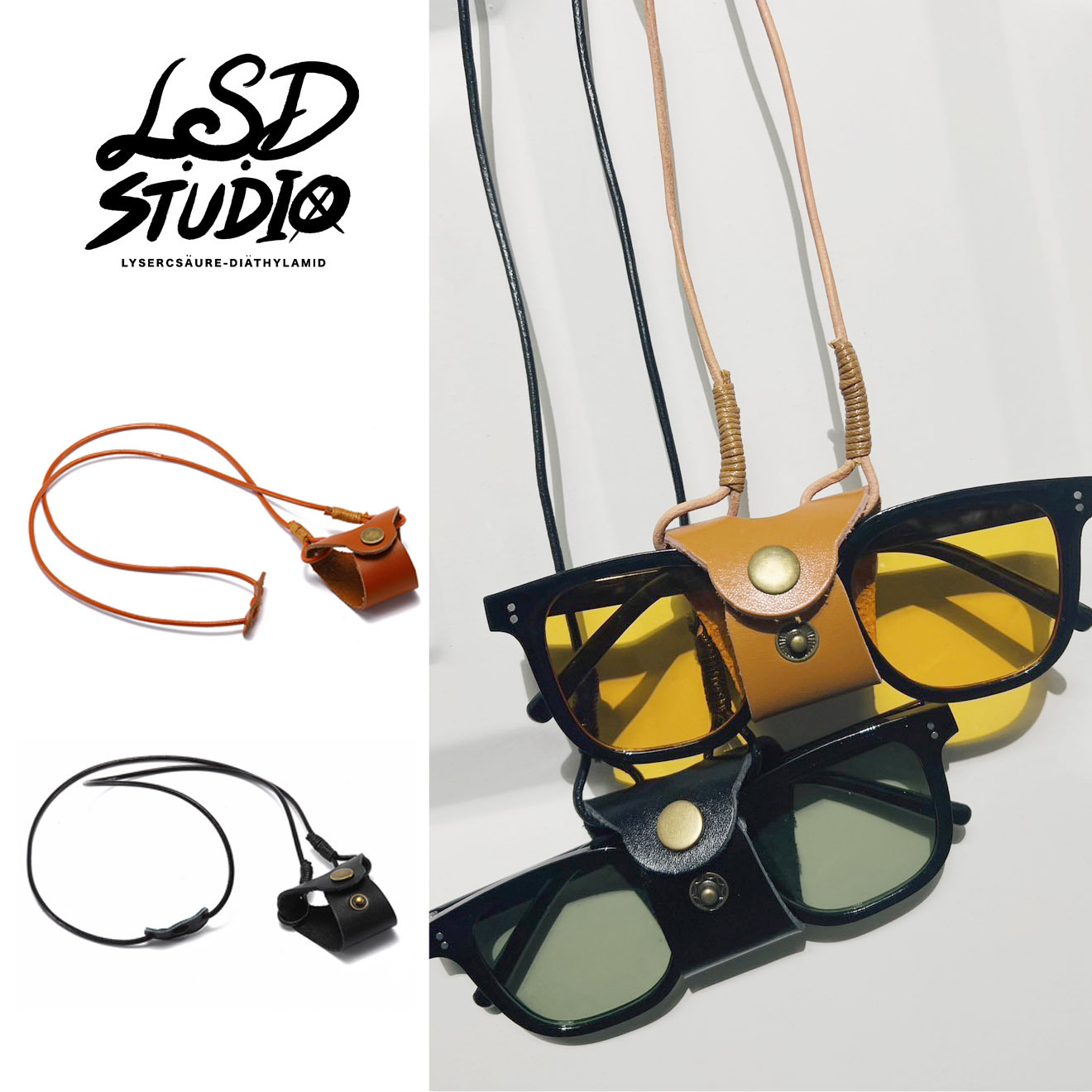 【SWLT1】眼鏡專用收納編織造型掛脖繩