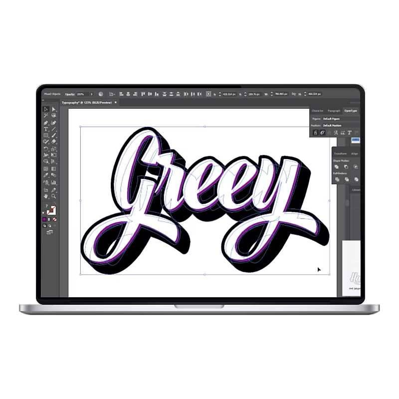 飾品刻字Illustrator