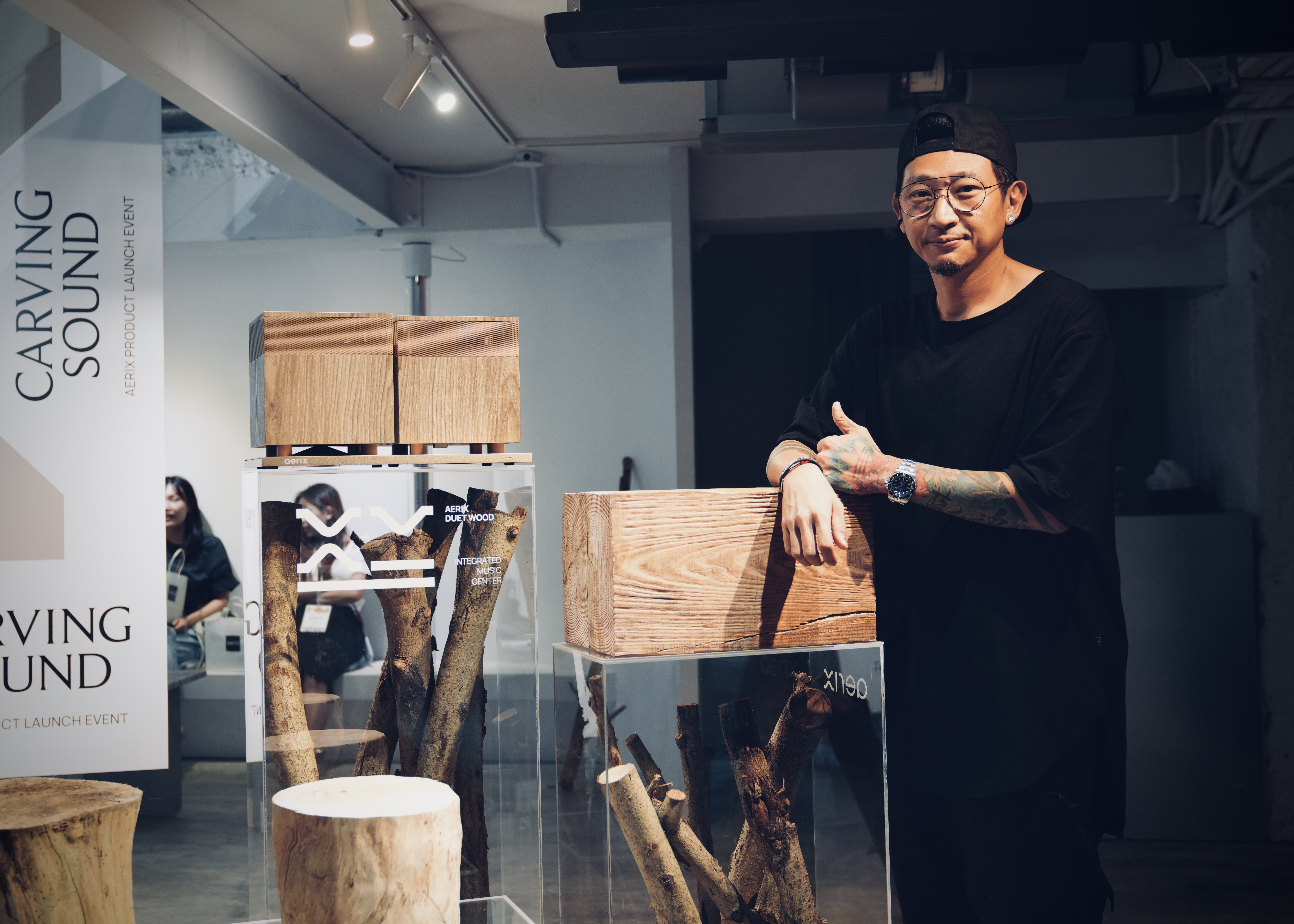 【 Aerix Duet MK3 360° 全方位音場 All In One 音響系統 - 木紋 】