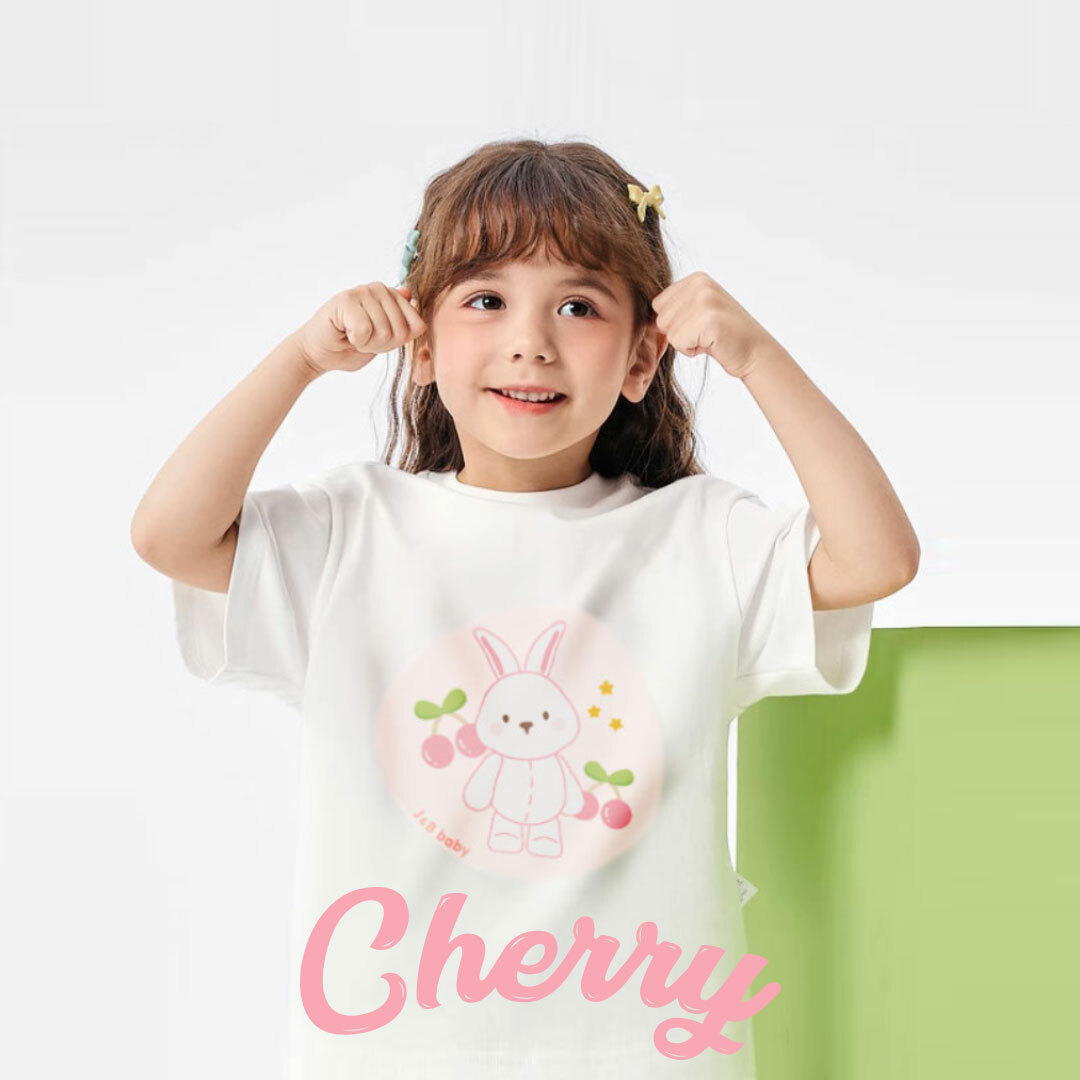 【JB1058】櫻桃兔兔。霜柔棉連衣裙