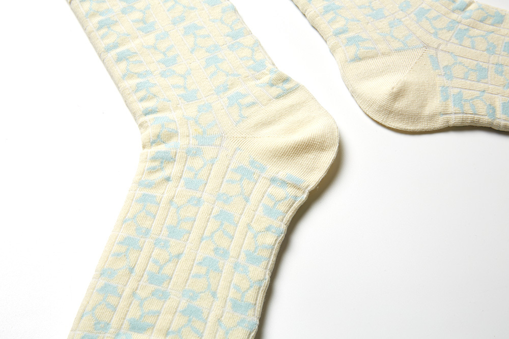 Hai'an Road Flower Crew Sock