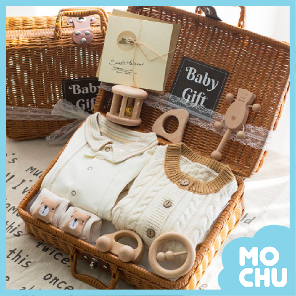 原木玩具編織籃禮盒(五款）