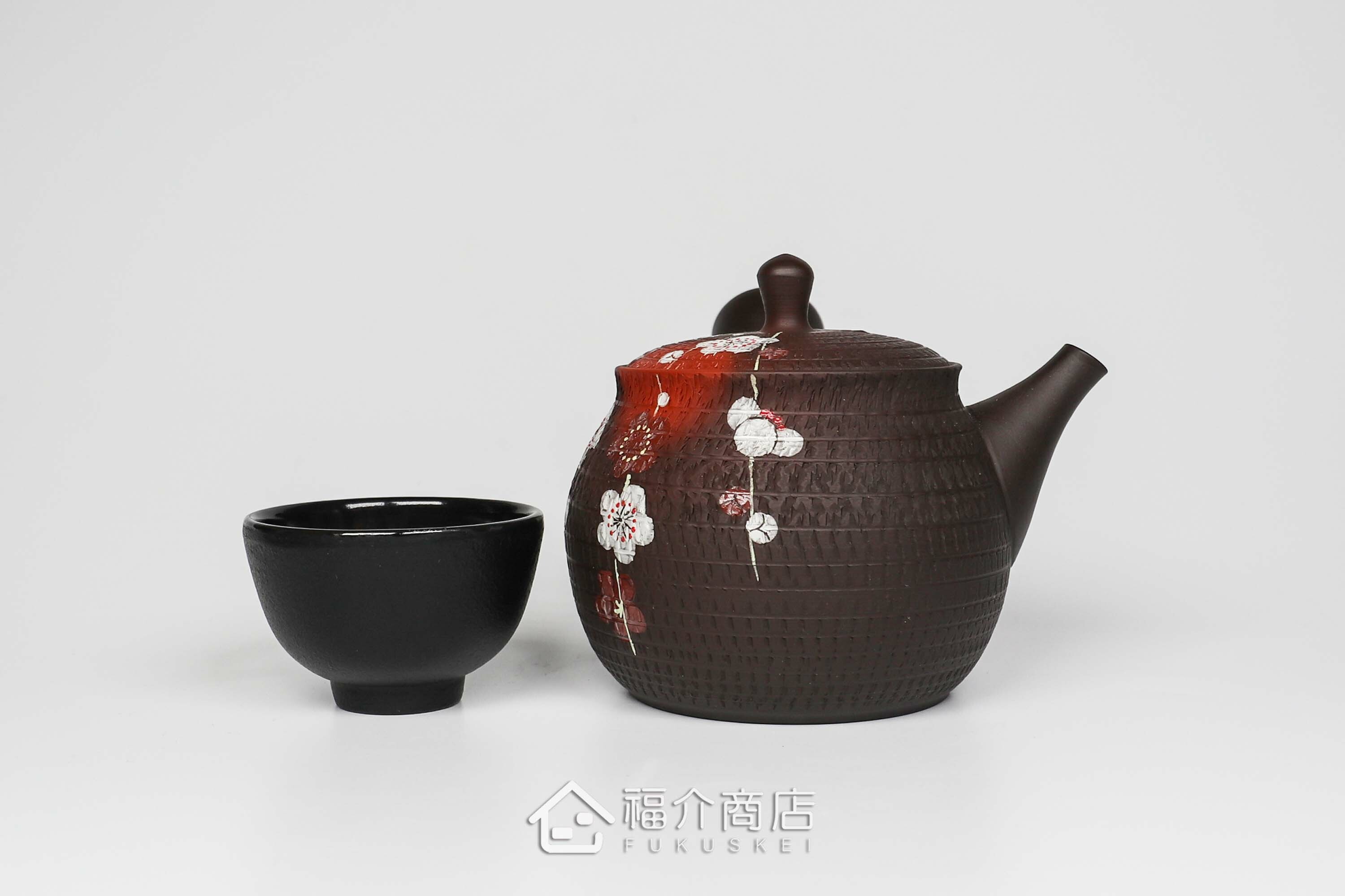 泡茶用的190ml梅花造型陶壺