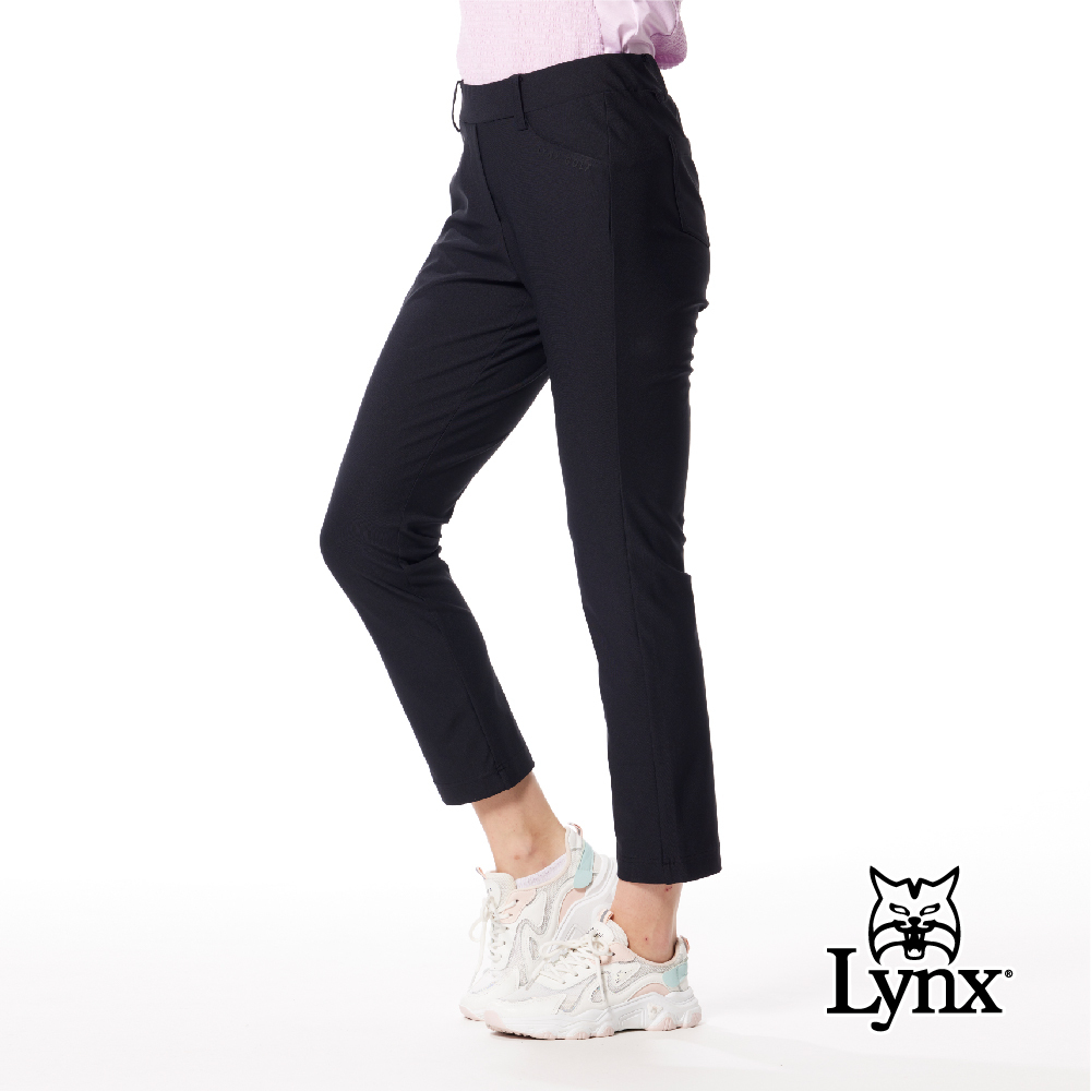 【Lynx Golf】日本布料吸排抗UV接觸冷感立體貼膜窄管九分褲