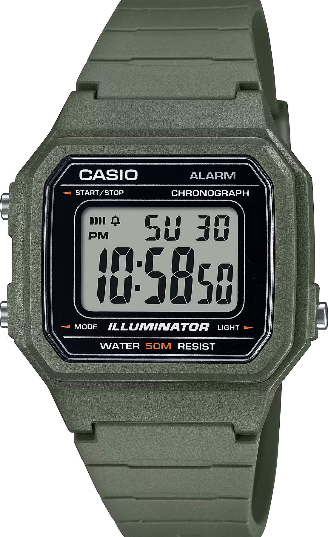 萬年鐘錶 - CASIO 卡西歐方形大地配色電子錶  W-217H-3AV  錶徑 : 41.2 MM
