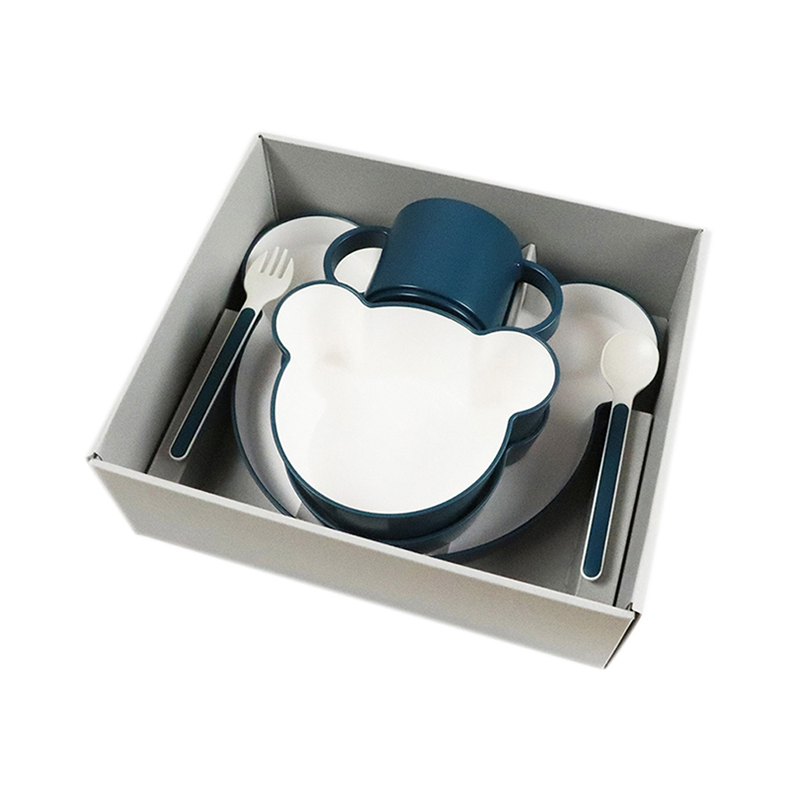 tak. 小熊餐具禮盒-經典藍