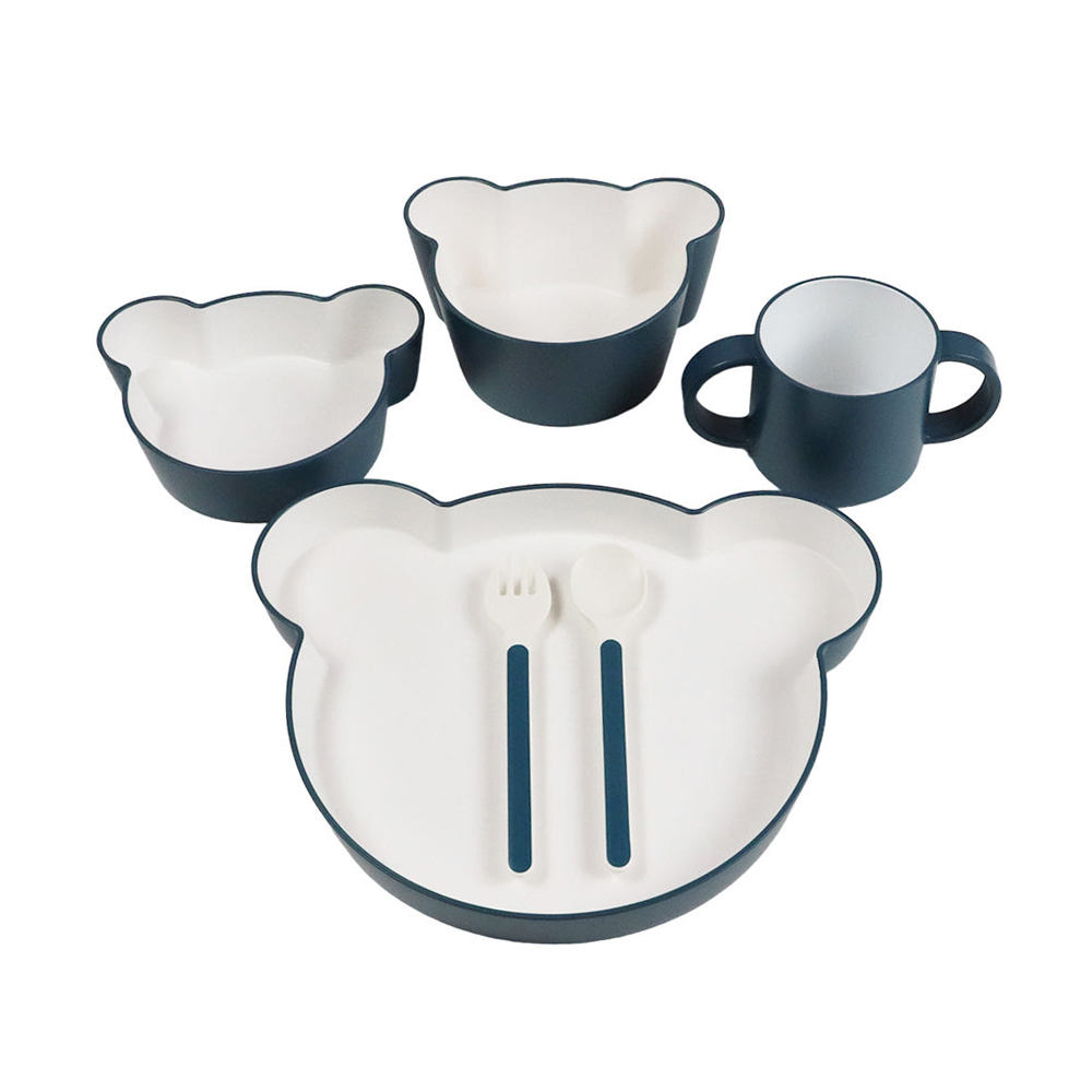 tak. 小熊餐具禮盒-經典藍