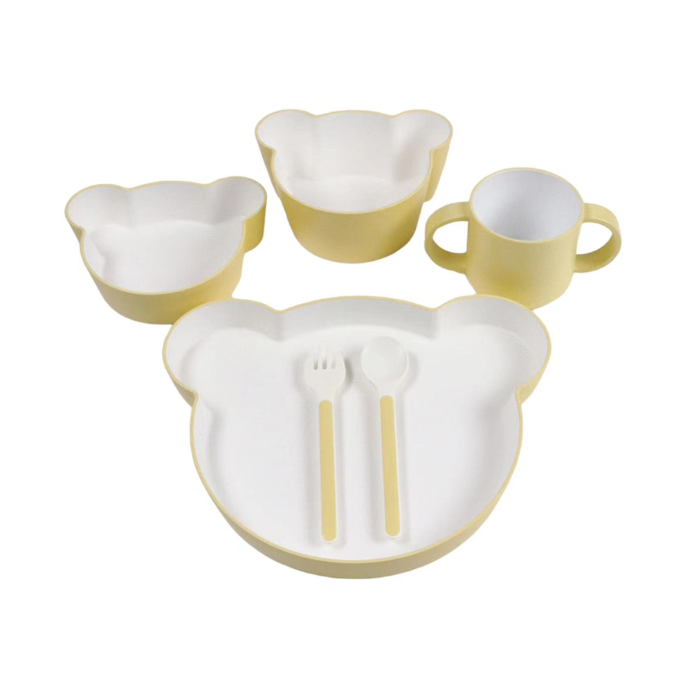 tak. 小熊餐具禮盒-萊姆黃