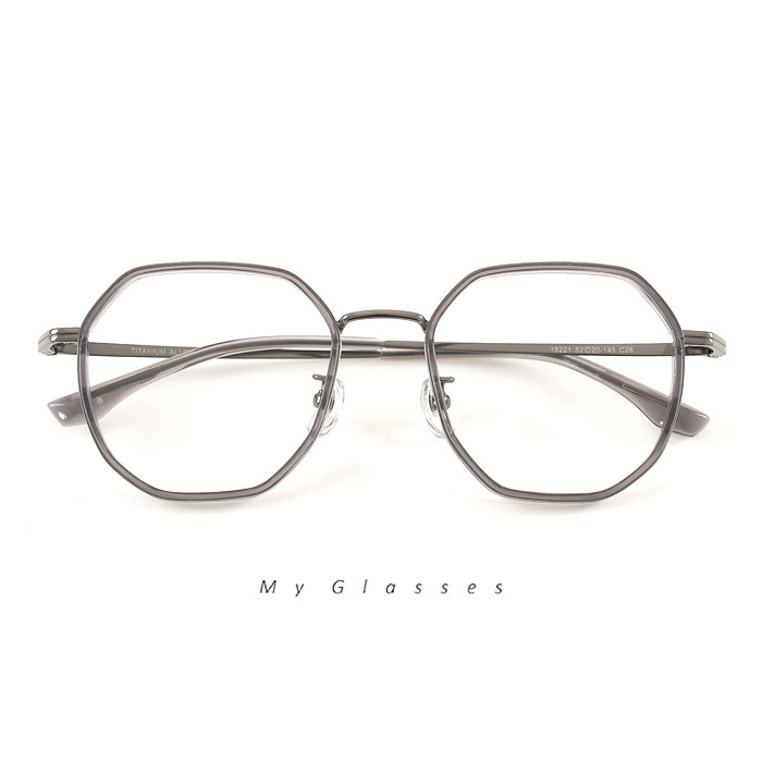 C395鈦金屬多邊圈框眼鏡