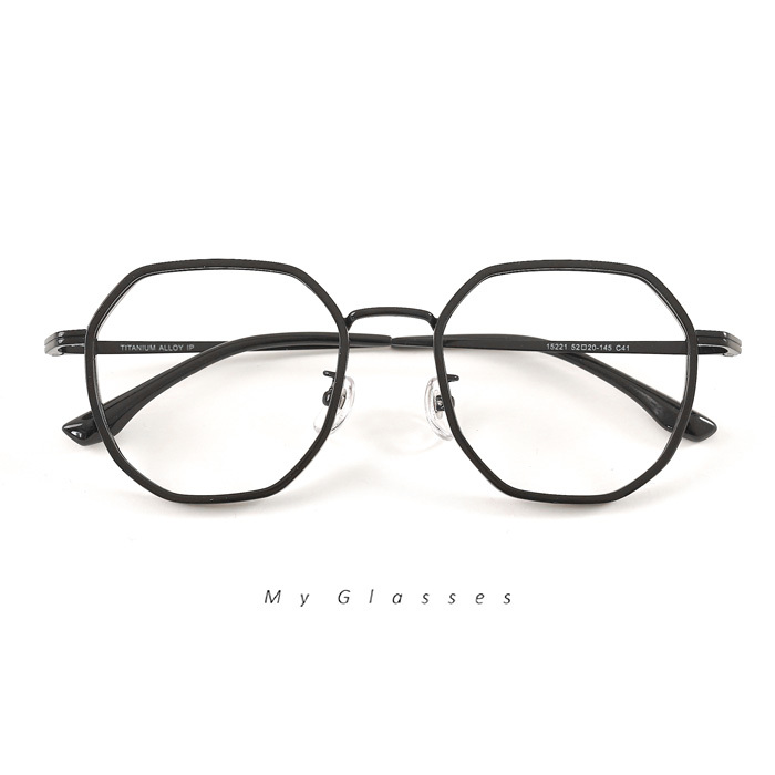 C395鈦金屬多邊圈框眼鏡