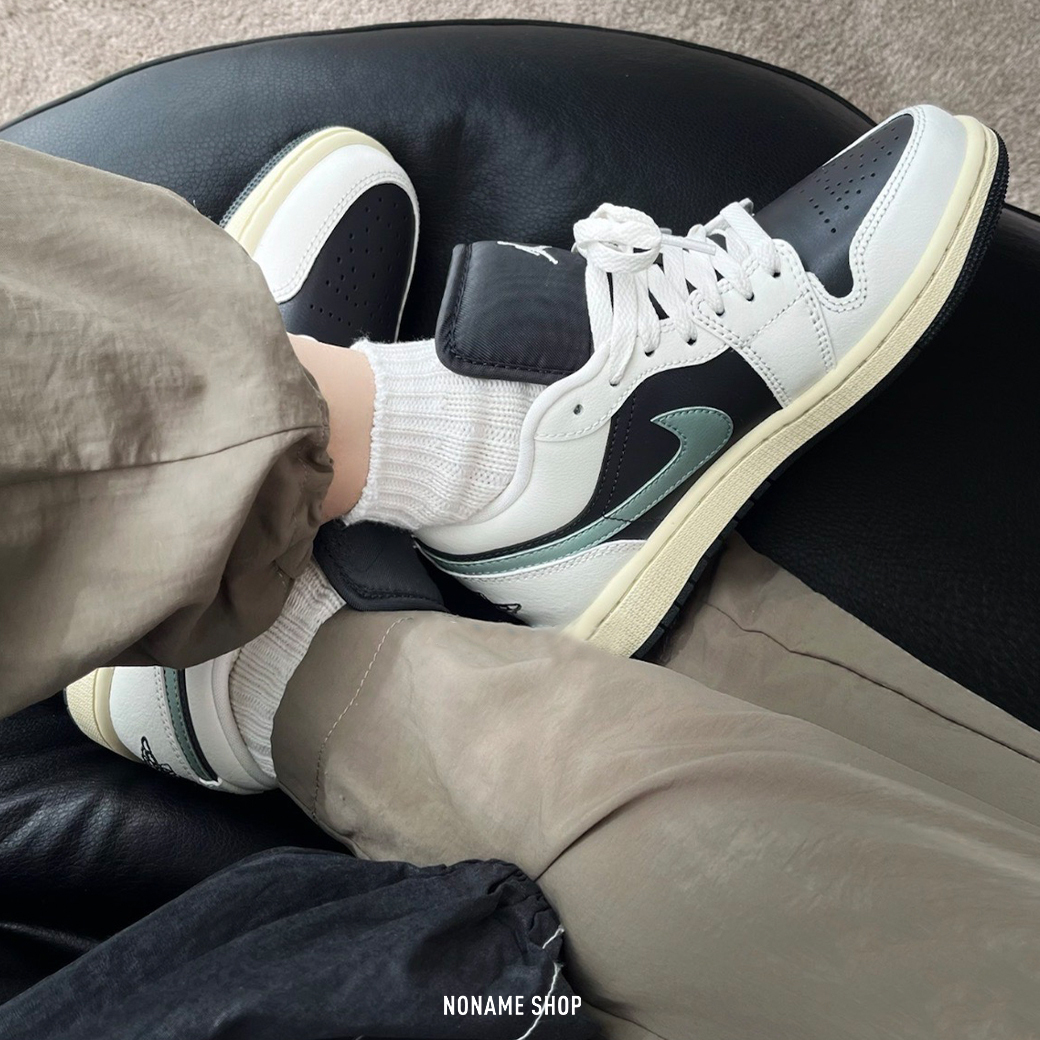NIKE AIR JORDAN 1 AJ1 小倒勾 低筒 煙燻翡翠綠 (女款)