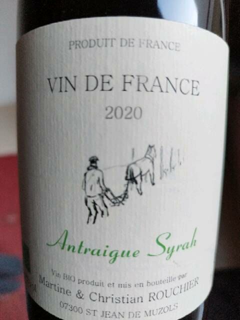 Martine Rouchier Antraigue Rouge 2020