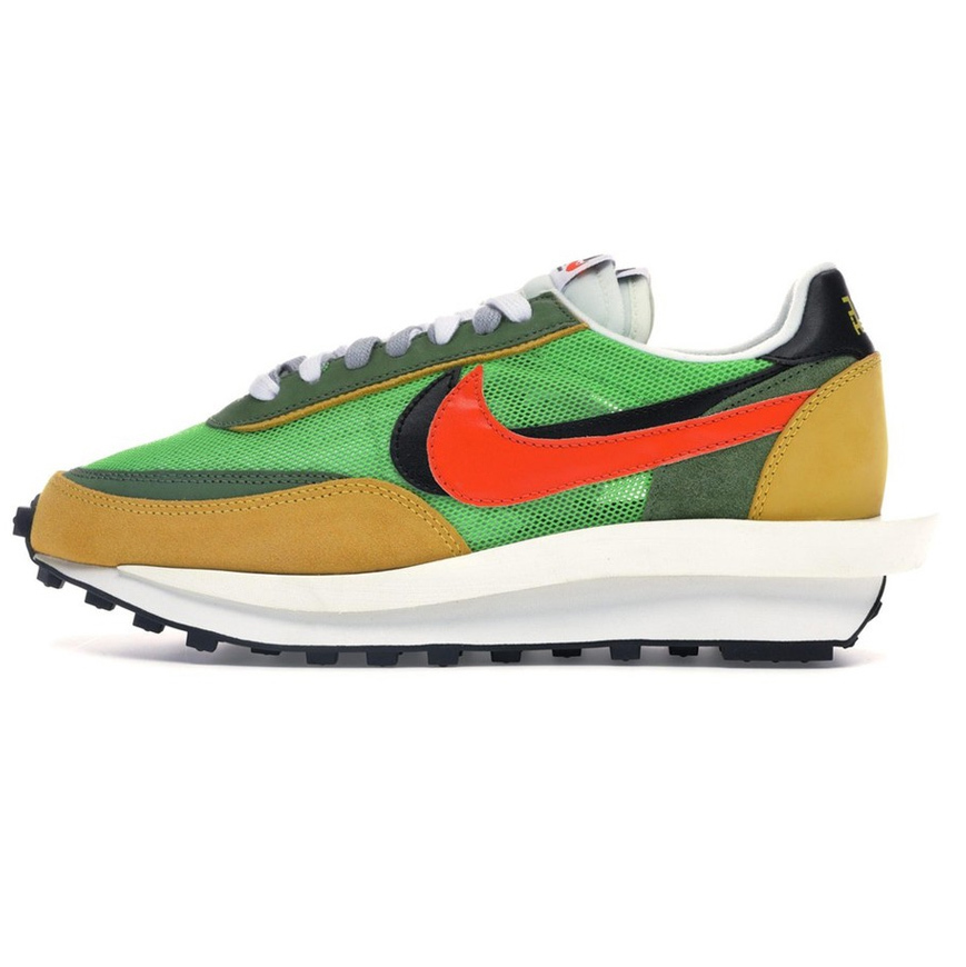 門市現貨【二手 US10/28CM】NIKE LD WAFFLE x SACAI 黃綠 雙勾 解構 休閒鞋【BV0073-300】