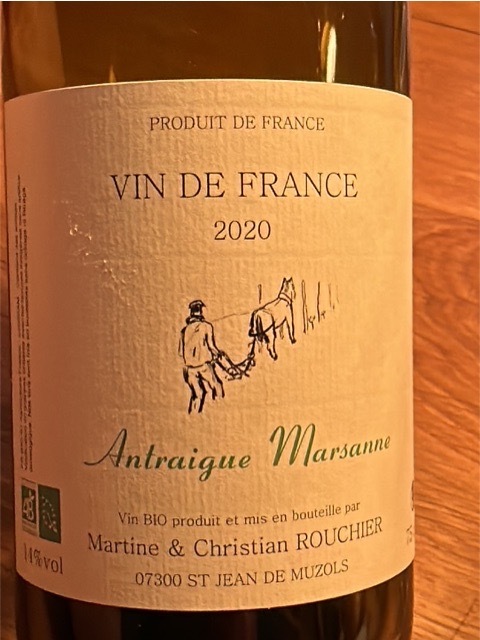 Martine Rouchier Antraigue Marsanne 2020
