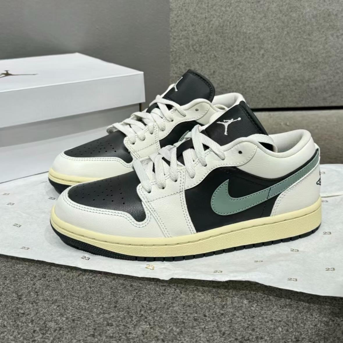【Luxury】預購 NIKE AIR JORDAN 1 倒鉤平替版 倒勾 摩卡 高爾夫球綠 DC0774-001 男女款