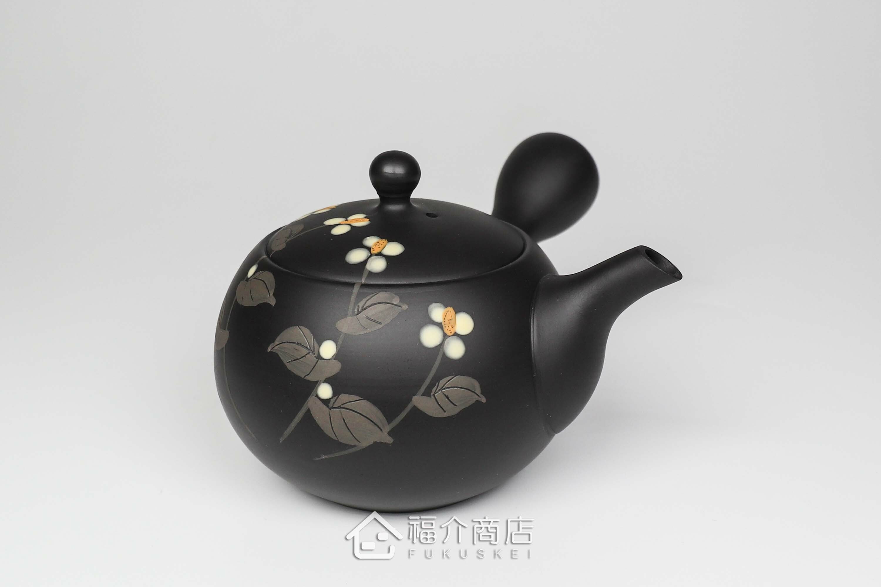 泡茶用的210ml陶瓷材質黑色泡茶壺