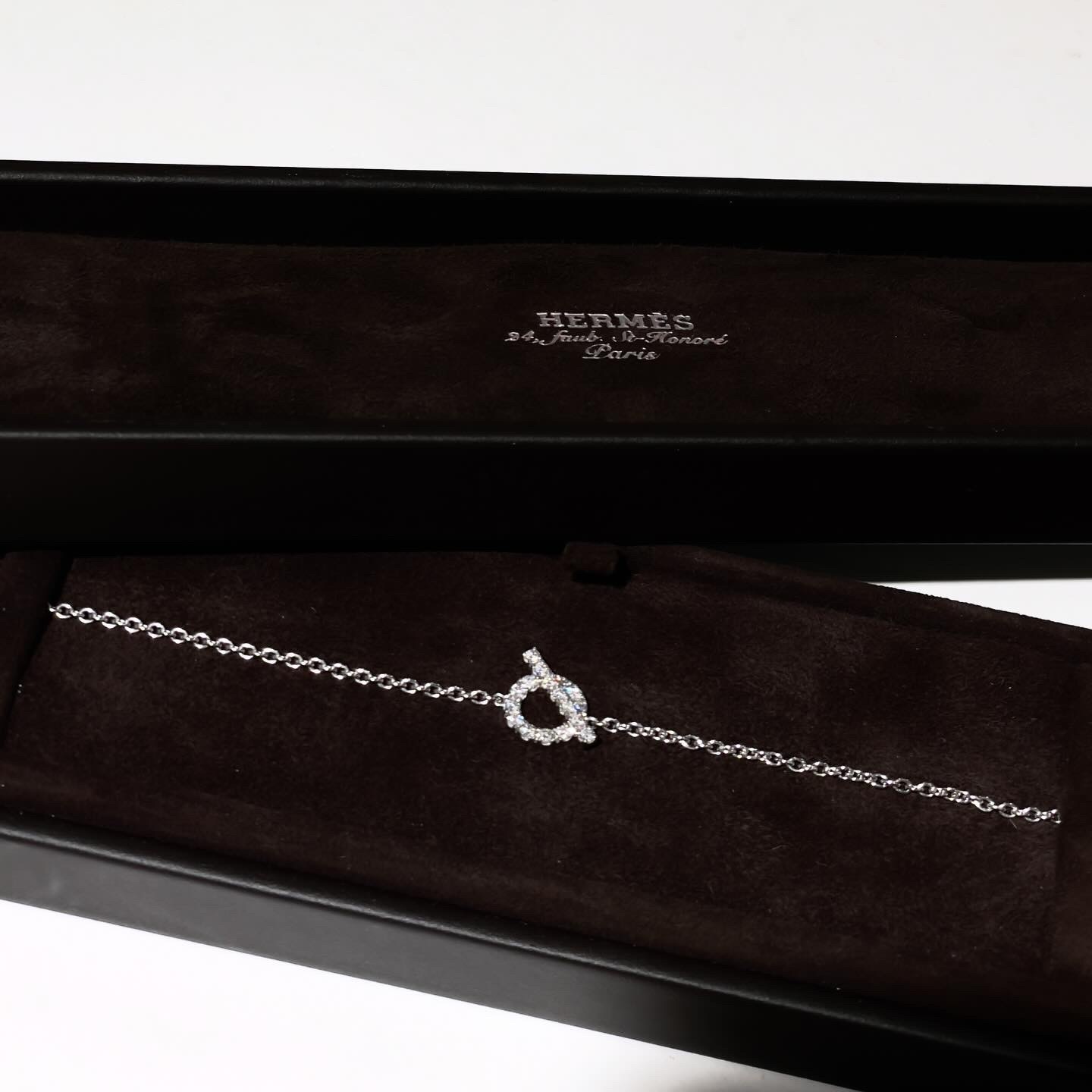 全新HERMES小Q手鍊 (0.55ct)750 18K白金 #BRAND NEW #香榭站正品