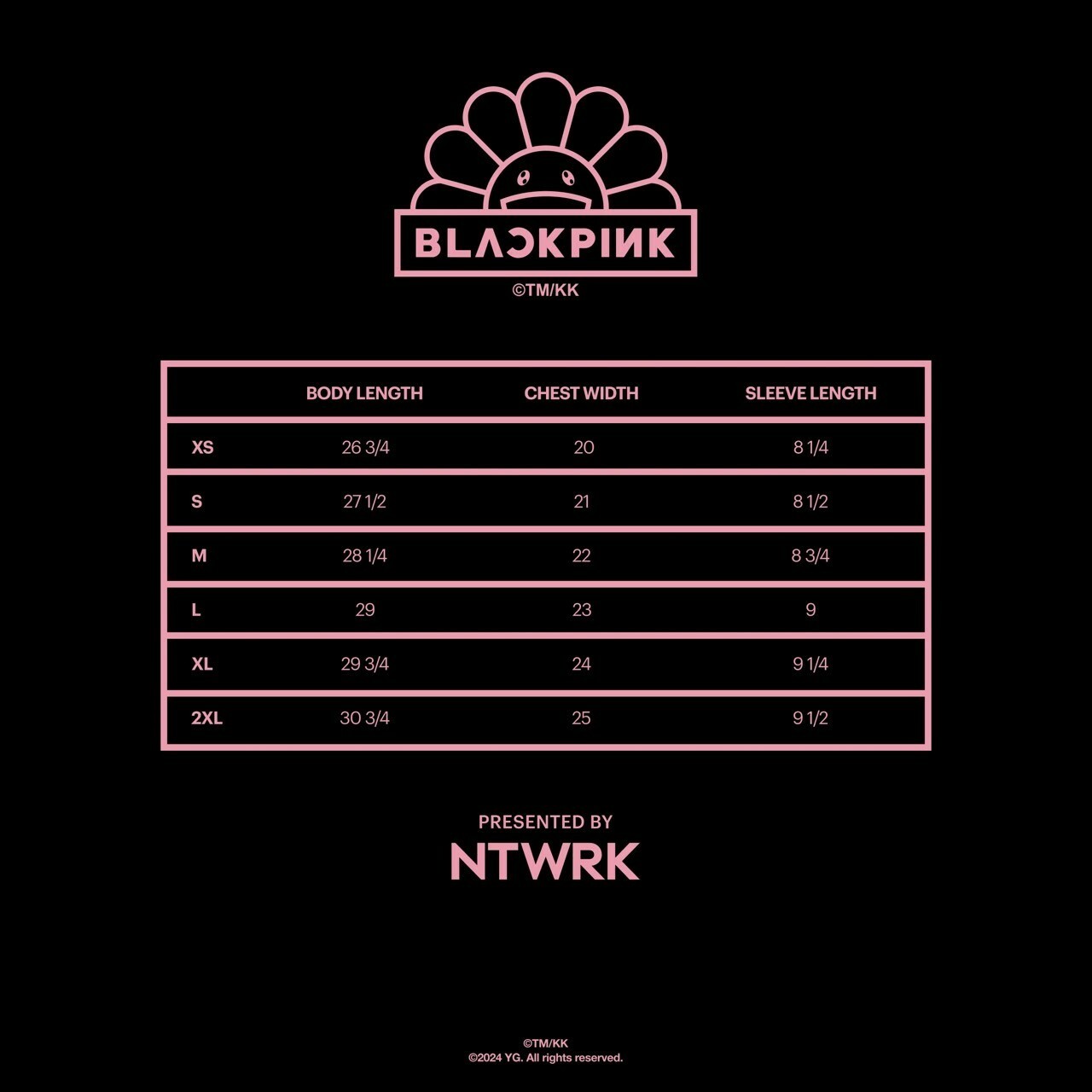 BLACKPINK X 村上隆Signature T-Shirt 簽名T恤復古黑 BLACKPINK X 村上隆Signature T-Shirt 簽名T恤復古黑