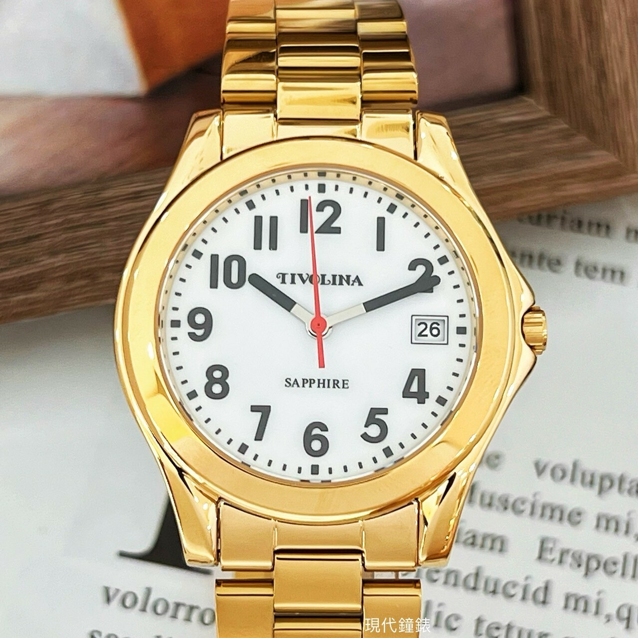 【TIVOLINA】復古金黑色數字錶 MAG3771-WA 38mm 現代鐘錶