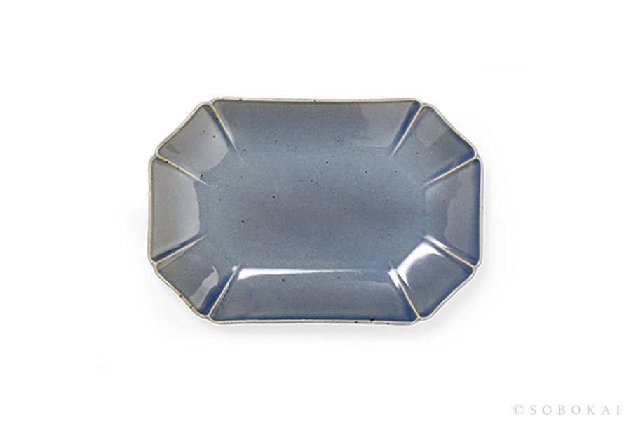 STUDIO M' SOBOKAI - Hitohana一花長角皿/青藍