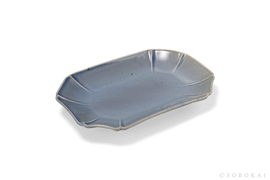 STUDIO M' SOBOKAI - Hitohana一花長角皿/青藍