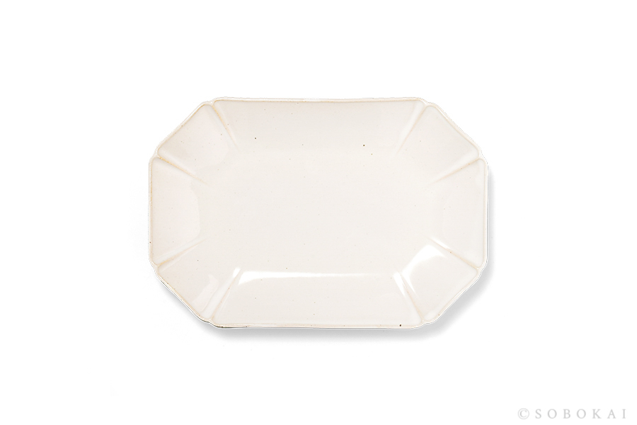 STUDIO M' SOBOKAI - Hitohana一花長角皿/白
