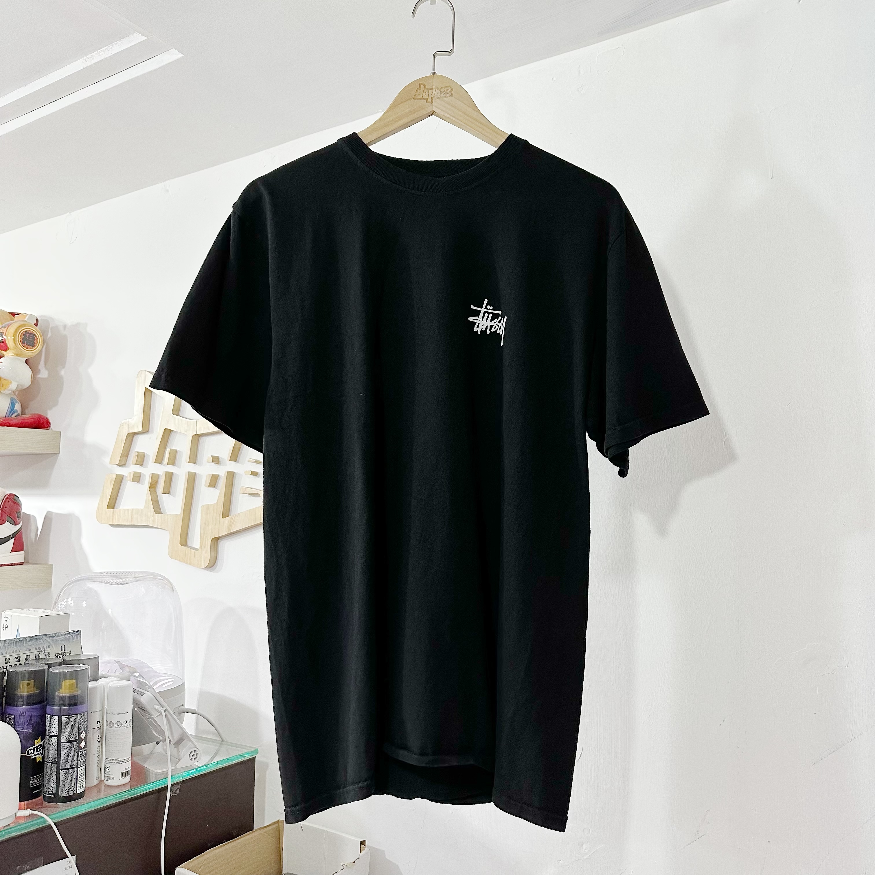 STÜSSY BASIC PIGMENT DYED TEE BLACK 黑色（洗水黑）