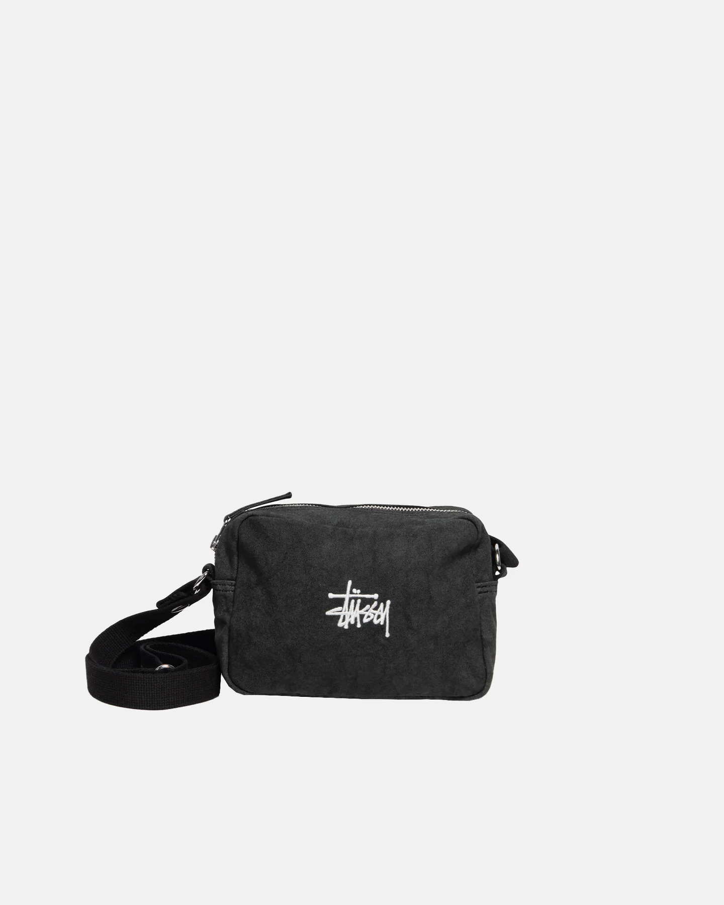 Stussy Canvas Side Pouch - Washed Black