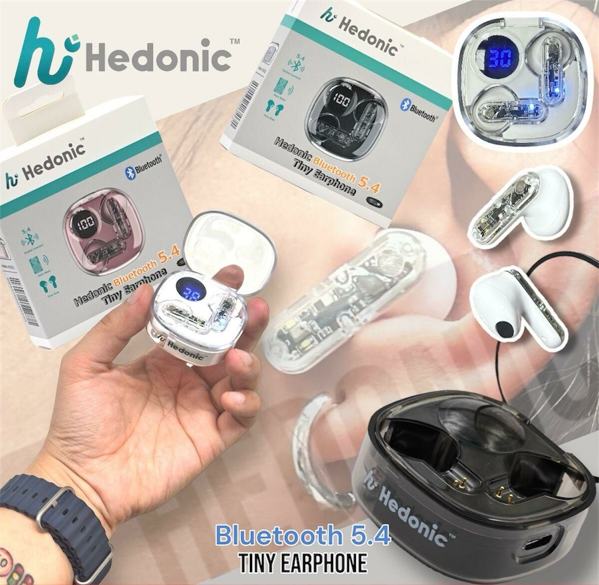 Hedonic Bluetooth 🔸5.4 真無線耳機$50/2個