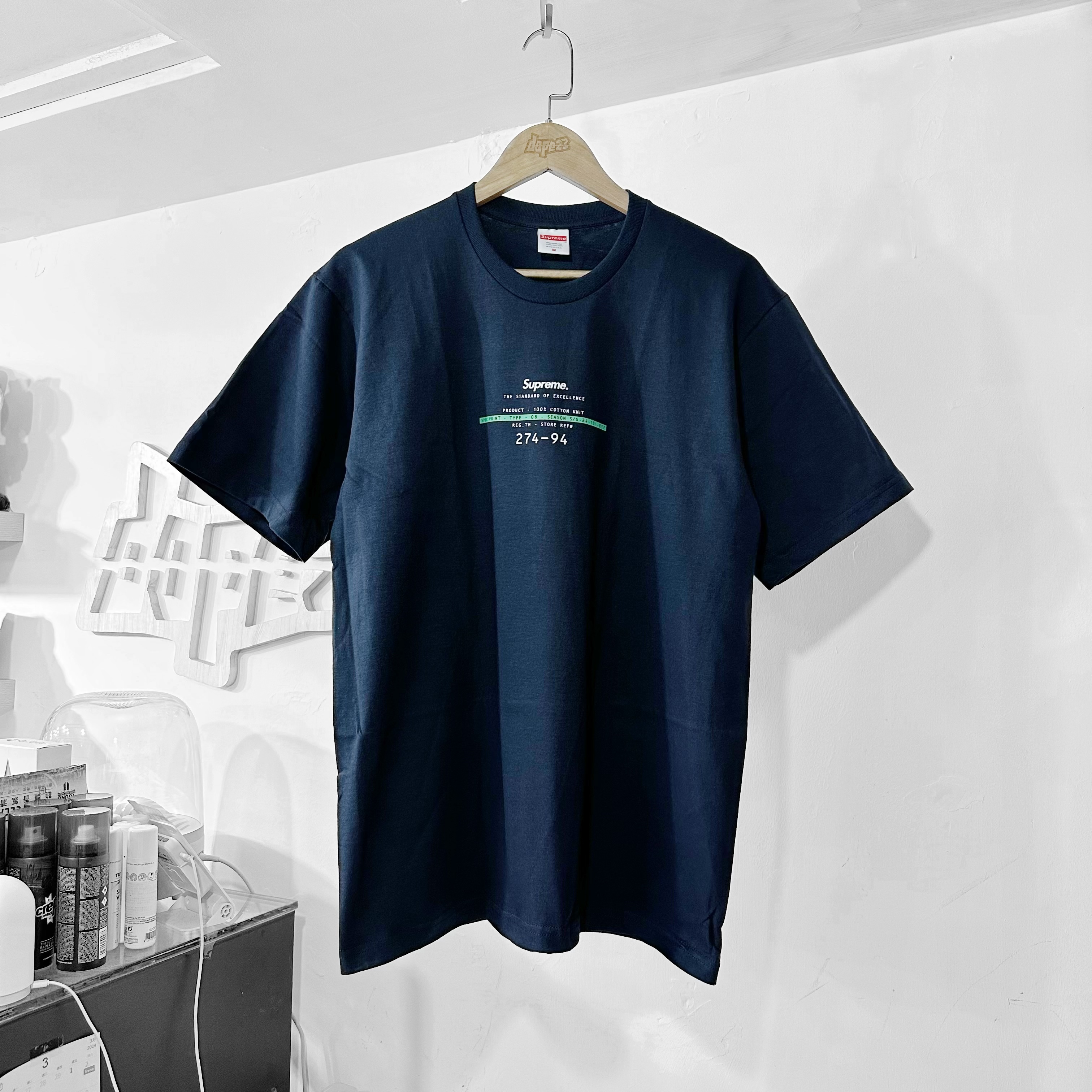 SUPREME SS24 STANDARD TEE  NAVY