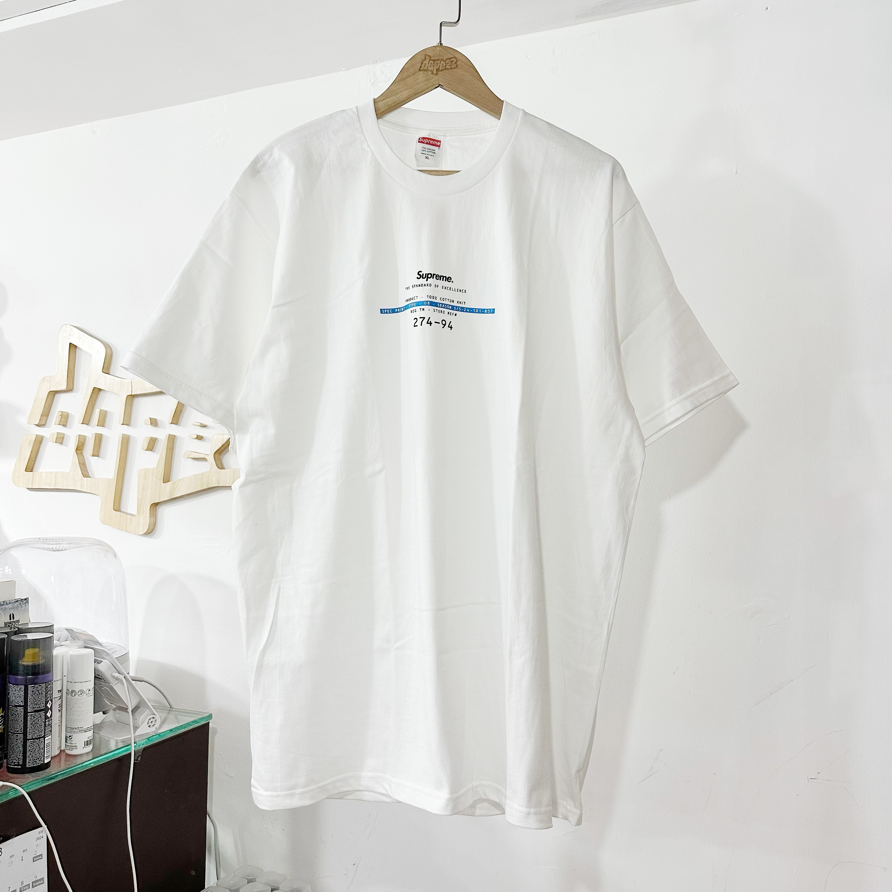 SUPREME SS24 STANDARD TEE WHITE