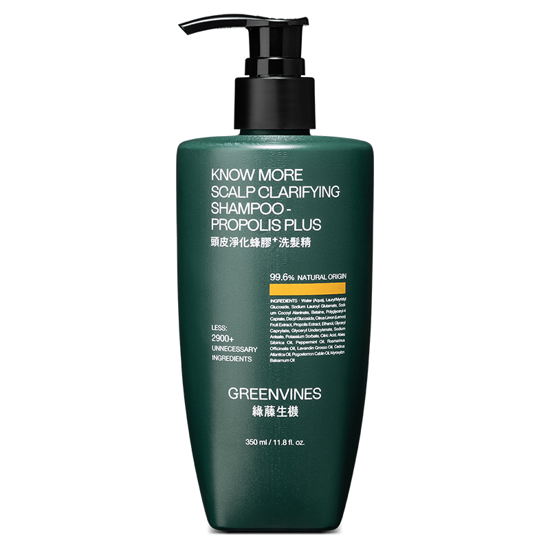 Greenvines綠藤生機 頭皮淨化蜂膠⁺洗髮精 350ml/瓶