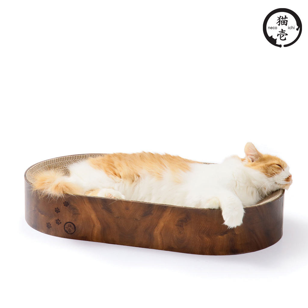 貓壹 抓抓盆 XL Oval 櫻桃木紋