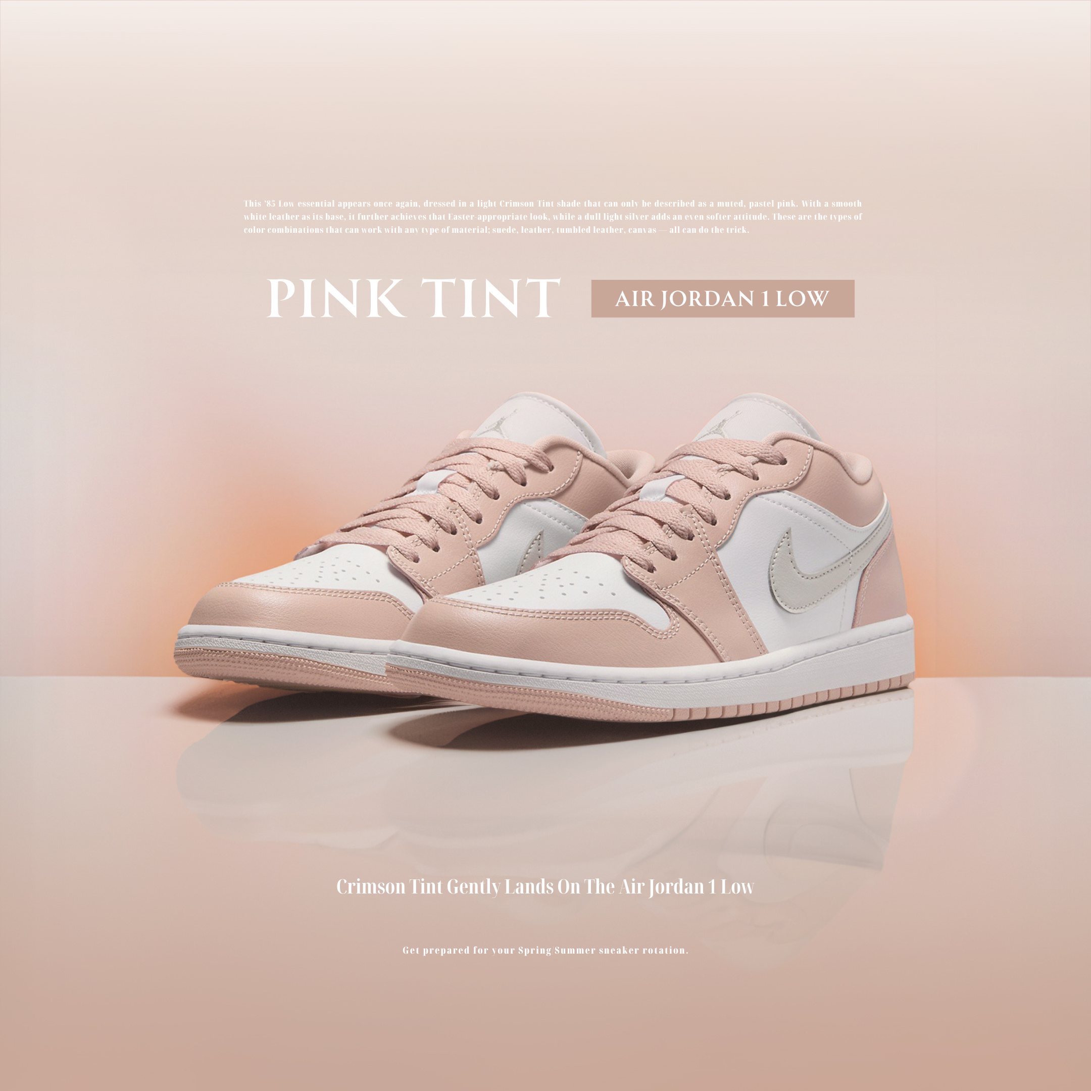 NICEDAY 現貨 Air Jordan 1 Low Crimson Tint 粉白 女款 DC0774-120