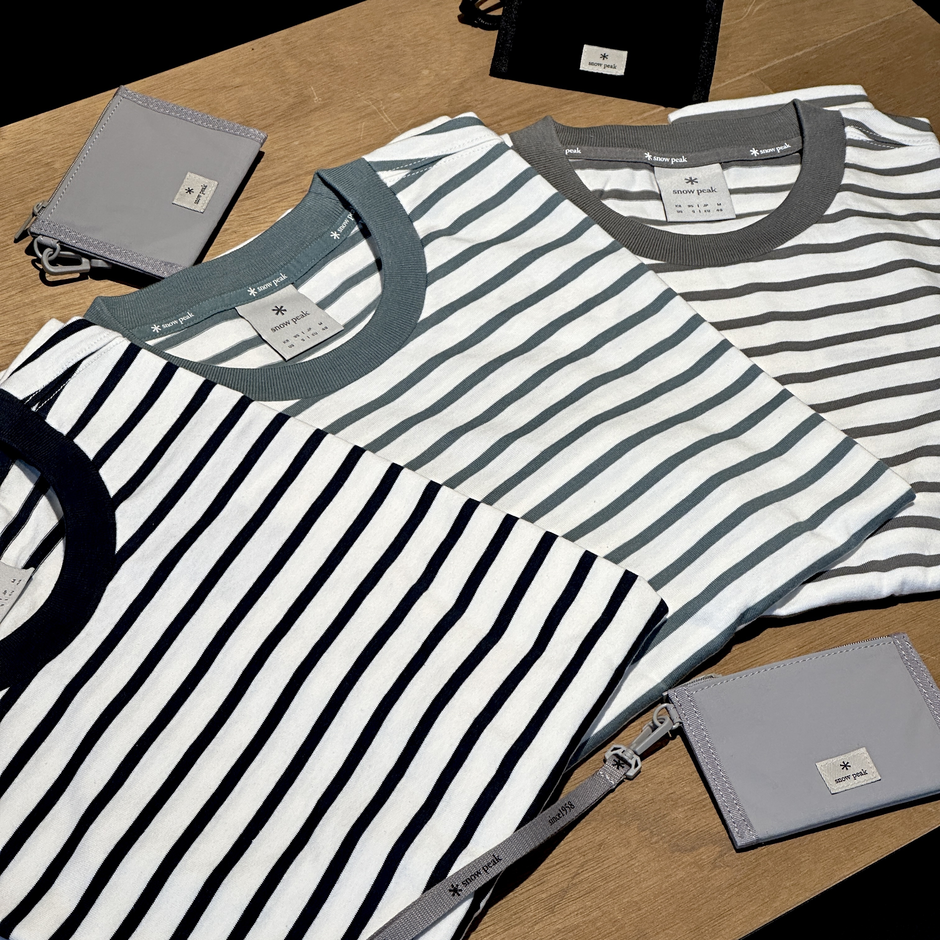 【現貨零碼折扣】snow peak Cotton Stripe Woven Pocket Short Sleeve T-shirts 條紋短Ｔ S24MMFTS49